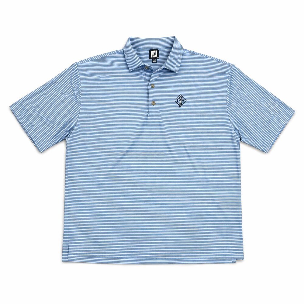 FootJoy Golf Polo Men’s XL Blue Stripe Rip It Sip It Performance Shirt EUC